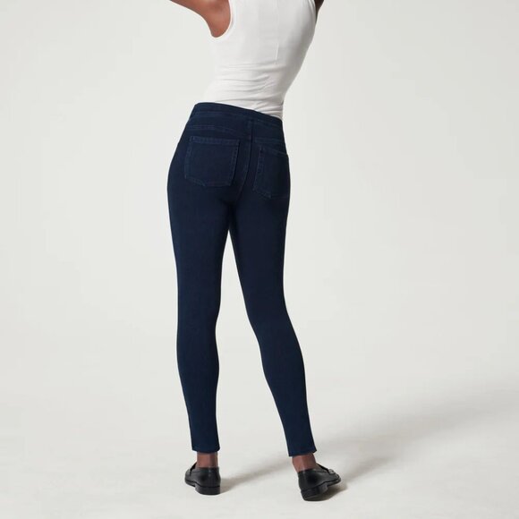 SPANX Jean-ish Ankle Leggings Pull On Shaping Jean Twilight Rinse MEDIUM #20018R - Picture 2 of 15